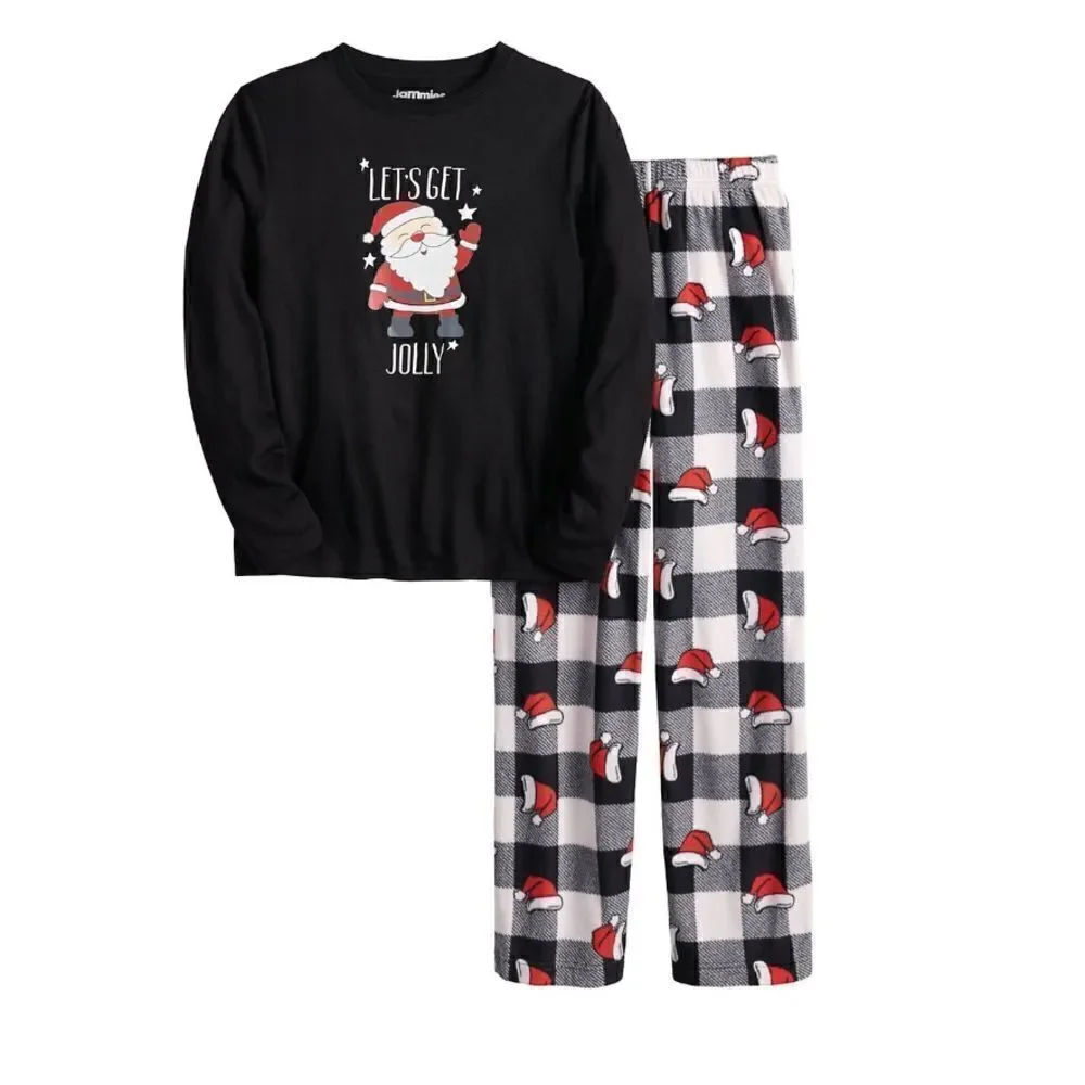 Jammies For Your Families Boys Jolly Santa 2 Pc Set